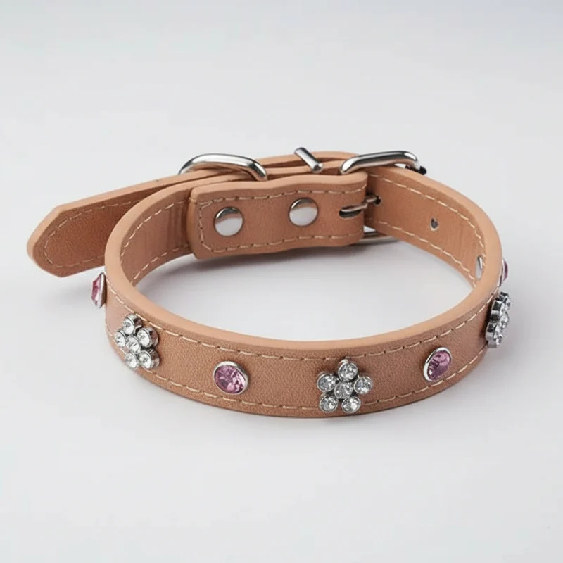 Collier En Simili Cuir Pour Petit Chien