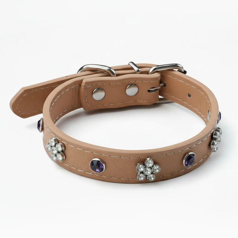 Collier En Simili Cuir Pour Petit Chien