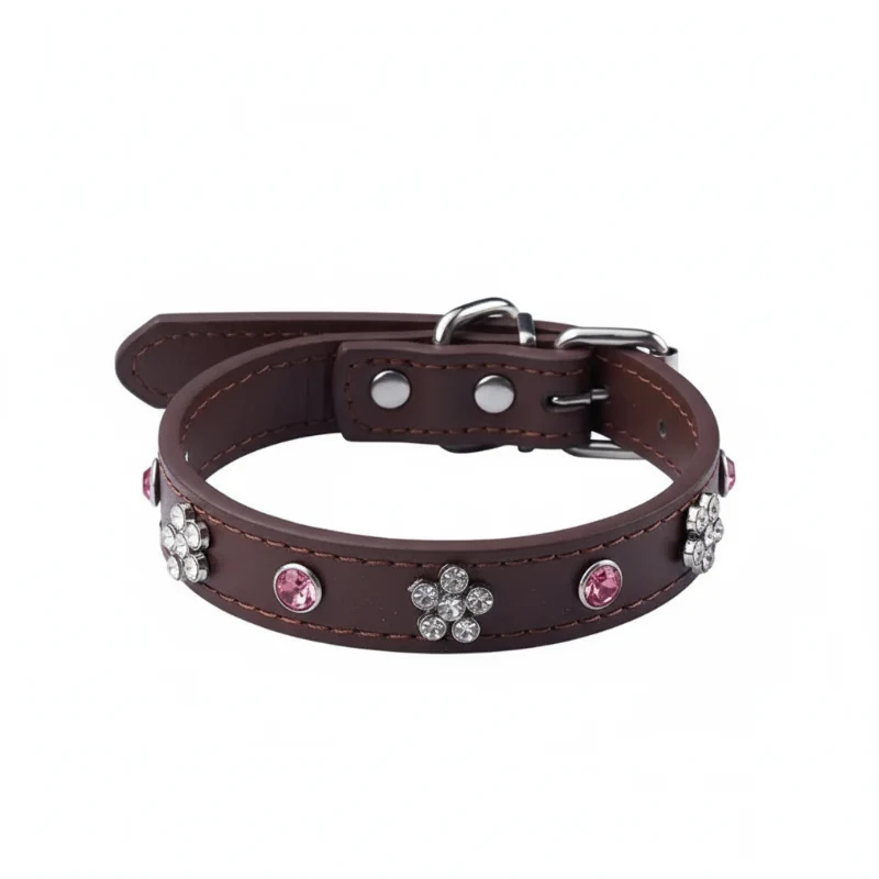 Collier En Simili Cuir Pour Petit Chien