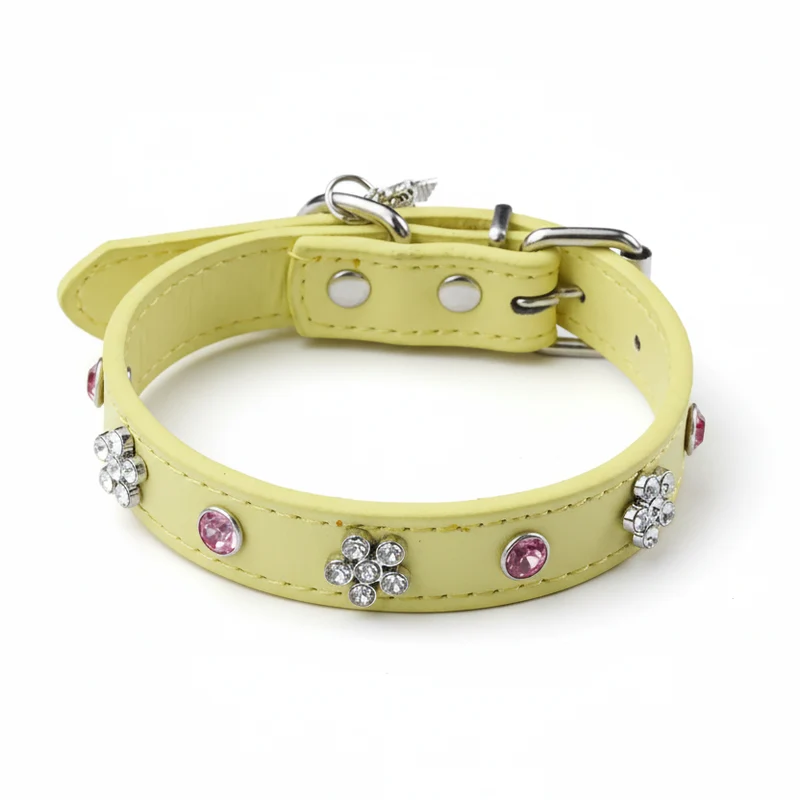 Collier En Simili Cuir Pour Petit Chien