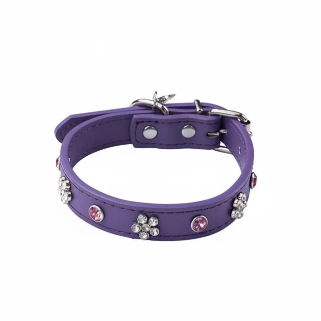 Collier En Simili Cuir Pour Petit Chien