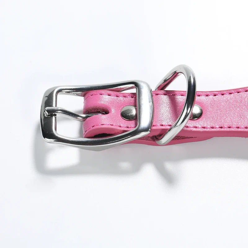 Collier Réglable En Cuir Avec Petite Marguerite Pour Chien