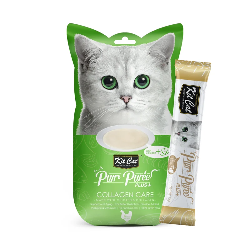 PurrPuree PLUS - FUNCIONAL - Pollo (Collagen Care) 60g (4x15g)