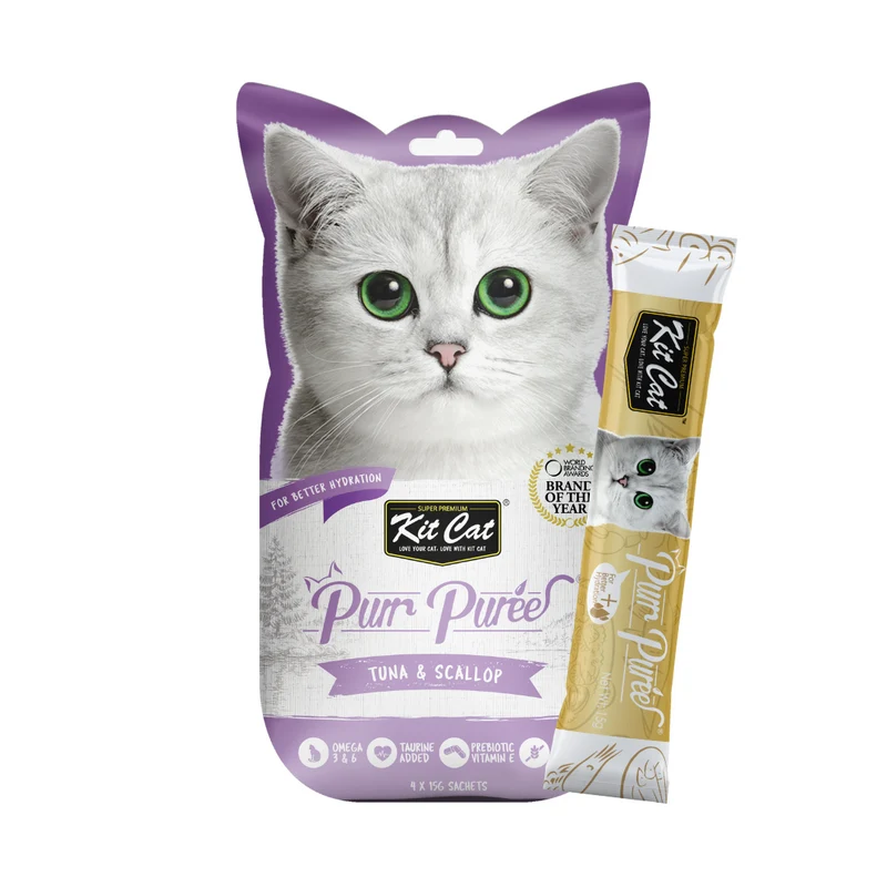 PurrPuree - Atún y Vieiras 60g (4x15g)