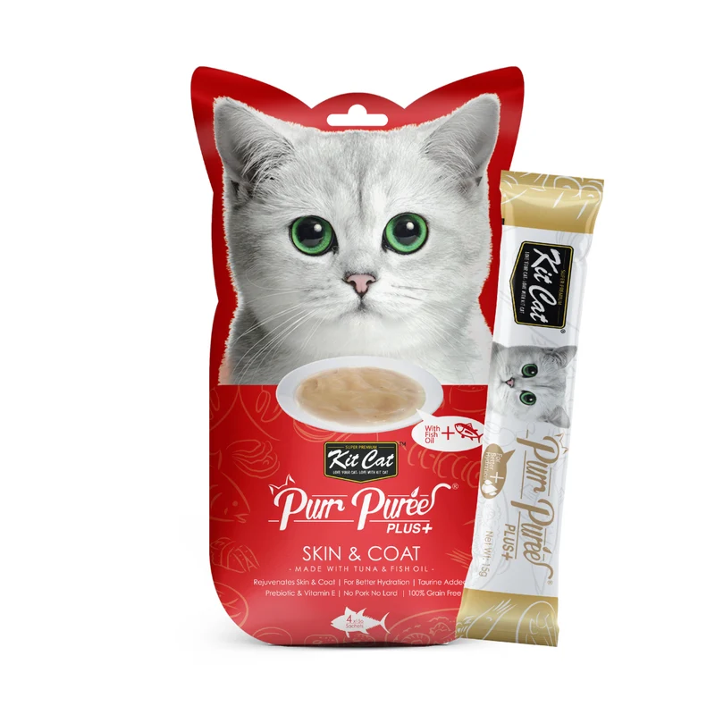 PurrPuree PLUS - FUNCIONAL - Atún (Skin & Coat) 60g (4x15g)