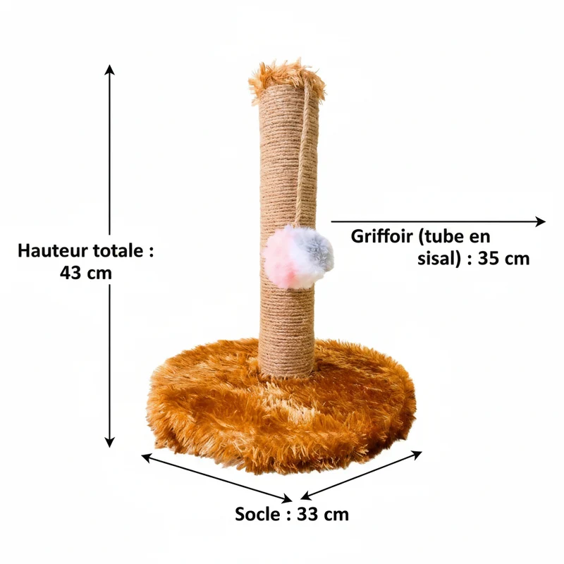 Arbre à Chat Premium — Sisal & Tissu de Qualité