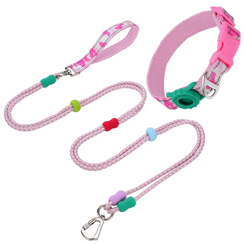 Ensemble Collier Avec Support Airtag Et Laisse Pour Chien