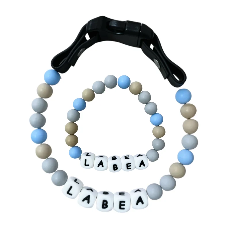 Ensemble Collier En Perles Personnalisé Pour Chien Et Bracelet Assorti Pour Vous