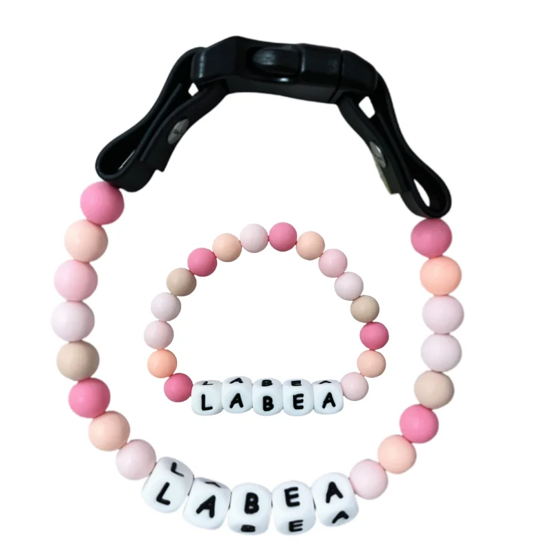 Ensemble Collier En Perles Personnalisé Pour Chien Et Bracelet Assorti Pour Vous