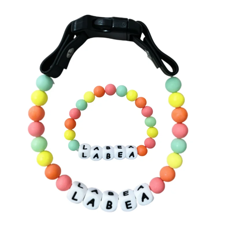 Ensemble Collier En Perles Personnalisé Pour Chien Et Bracelet Assorti Pour Vous