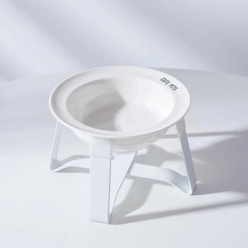 Gamelle Céramique Surélevée Avec Support En Fer Pour Chat Et Chien