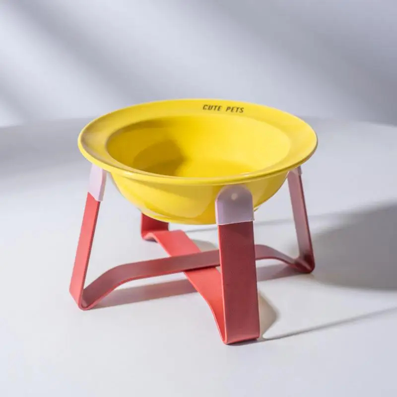 Gamelle Céramique Surélevée Avec Support En Fer Pour Chat Et Chien