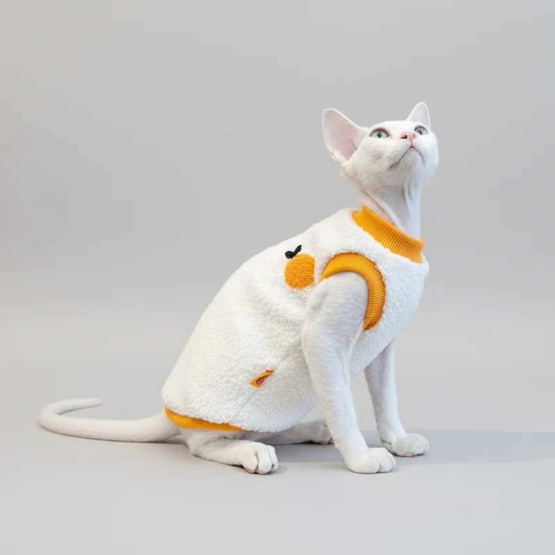 Sweat Polaire Chaud Pour Chat Sphynx, Devon Rex