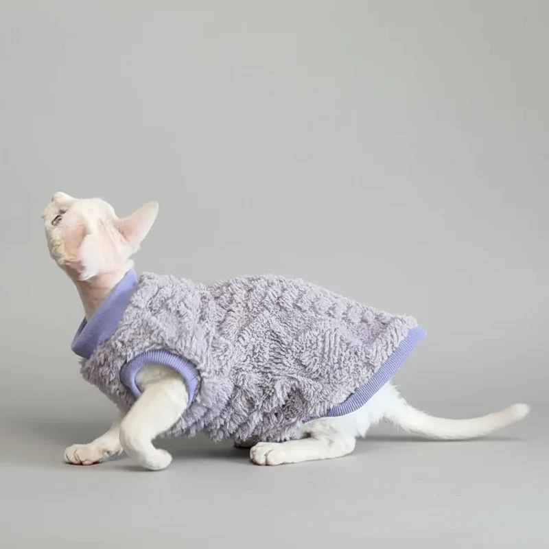 Sweat Polaire Sans Manche Pour Chat Sphinx