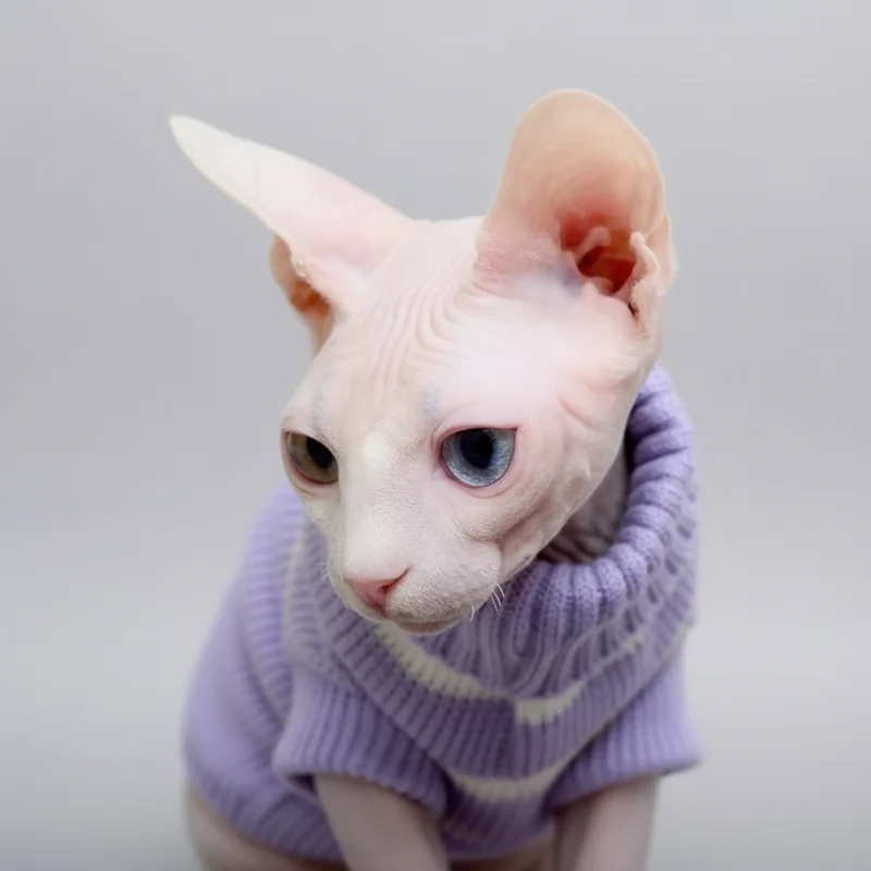 Pull Chaud Pour Chat Sphynx Et Devon