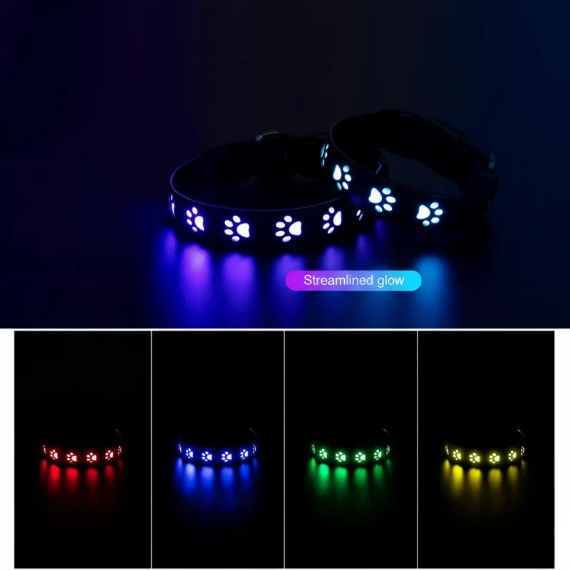 Collier LED Multicolore 7 Modes Pour Chat et Chien