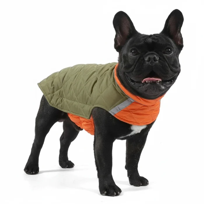 Doudoune réversible Oscar & Plume : manteau pour chien imperméable