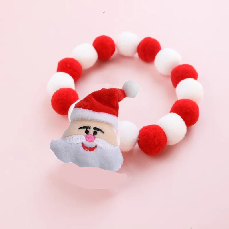 Collier De Noël En Boule De Peluche Pour Chat Et Chien