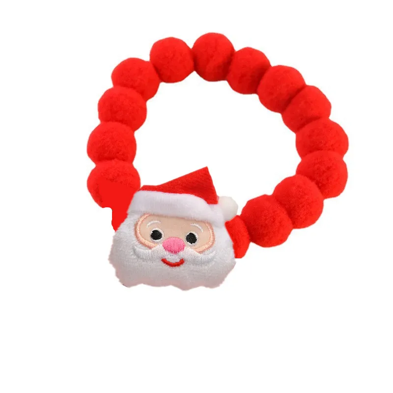 Collier De Noël En Boule De Peluche Pour Chat Et Chien