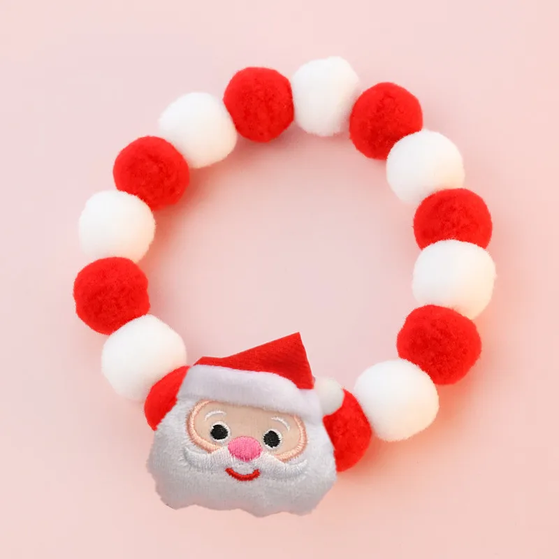 Collier De Noël En Boule De Peluche Pour Chat Et Chien