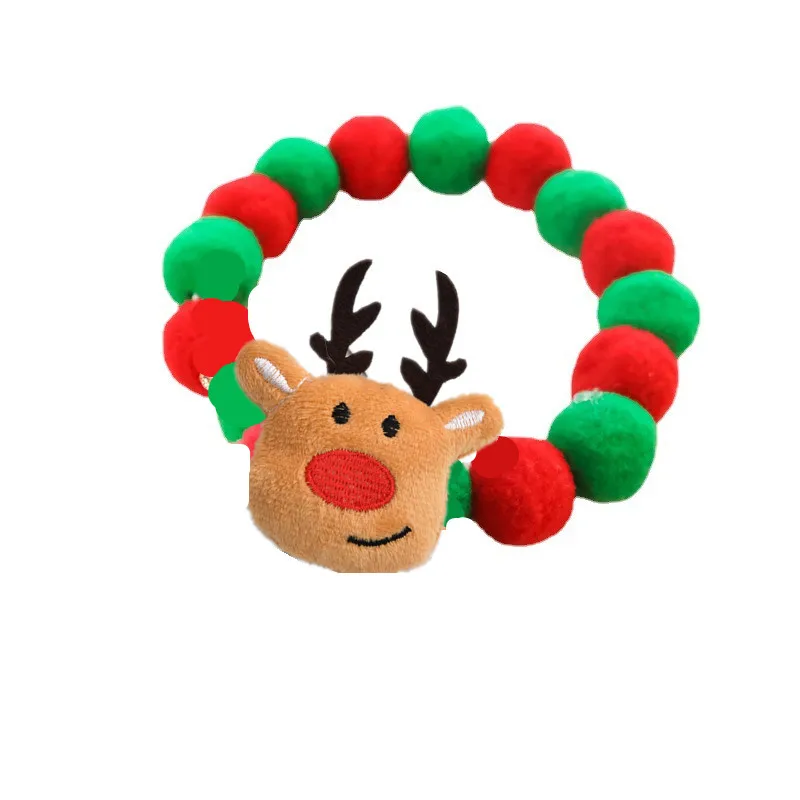 Collier De Noël En Boule De Peluche Pour Chat Et Chien