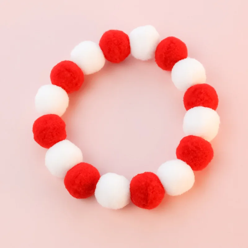Collier De Noël En Boule De Peluche Pour Chat Et Chien