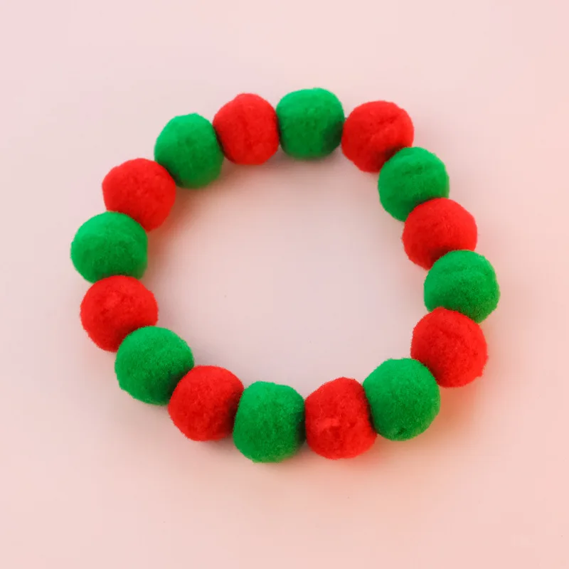 Collier De Noël En Boule De Peluche Pour Chat Et Chien
