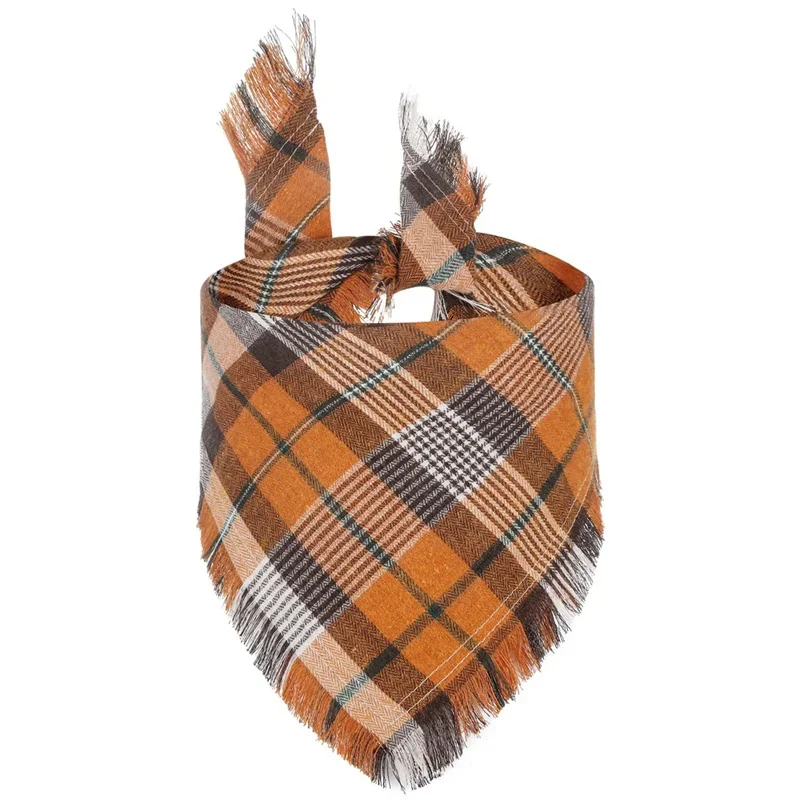 Bandana Tissu A Carreaux Pour Chien