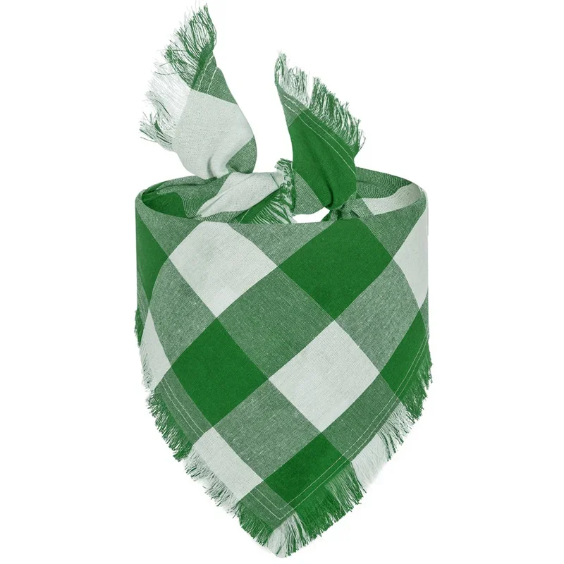 Bandana Tissu A Carreaux Pour Chien