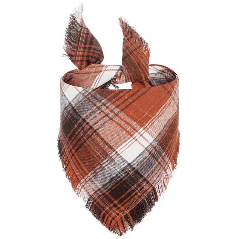 Bandana Tissu A Carreaux Pour Chien