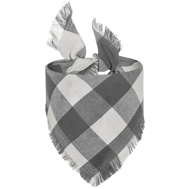 Bandana Tissu A Carreaux Pour Chien