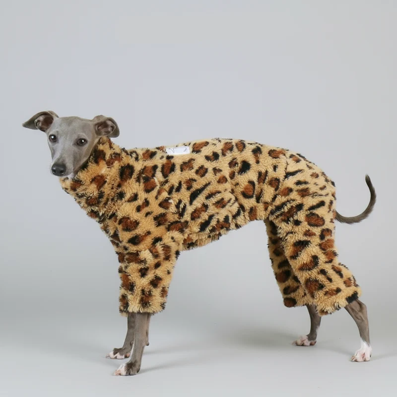 Pull Polaire Léopard Pour Whippet Lévrier