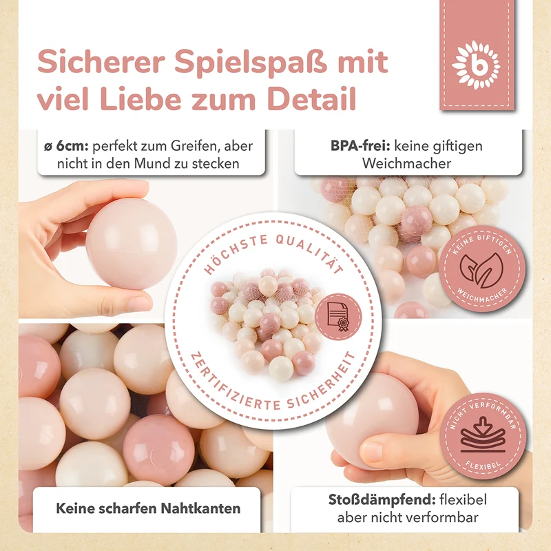 Bälle Dreamy Flowers 100 Stück