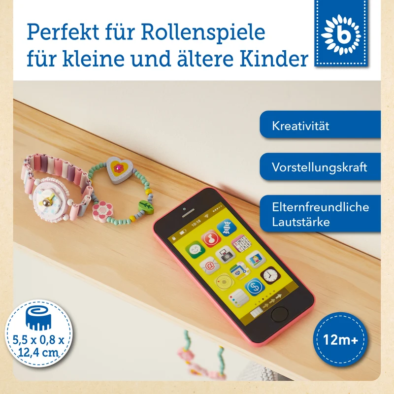 Smartphone rosa mit Licht/Sound