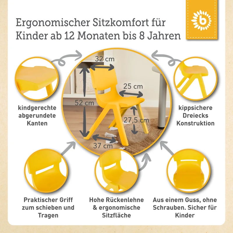 Kinderstuhl Gelb