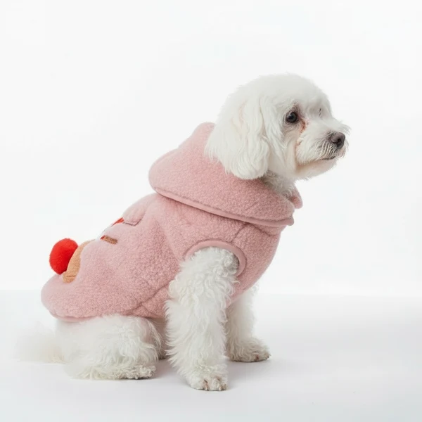 Gilet Polaire Noël Motif Elan Pour Chien