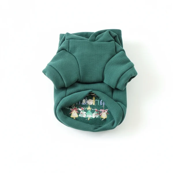 Sweat A Capuche De Noël Vert Pour Chien