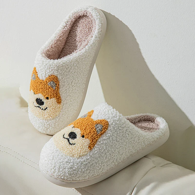 Chausson Corgi En Peluche Antidérapant