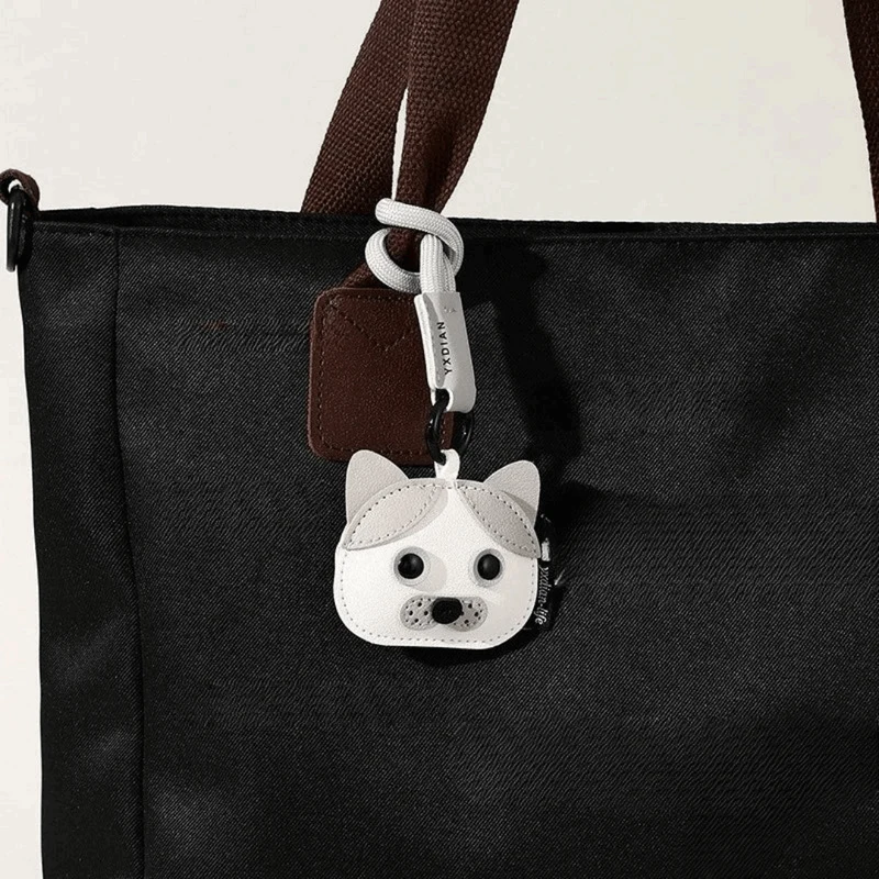 Porte Clés Animaux Design Chien Et Chat Simili Cuir Noir - Les Bonnes Affaires