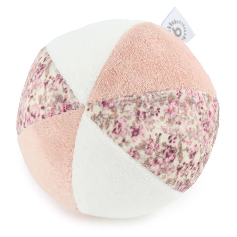Veloursball Ella mit Rassel
