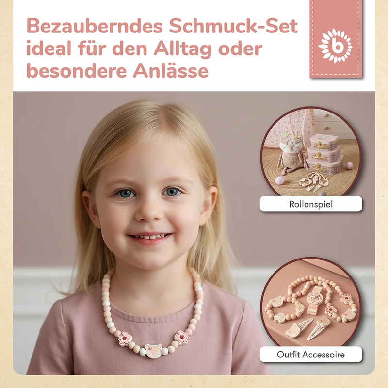 Holzschmuckset Reh Ella FSC®
