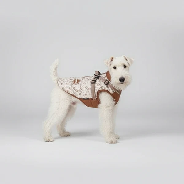 Veste Imperméable Doublée Polaire Avec Harnais Intégré Pour Chien - Les Bonnes Affaires
