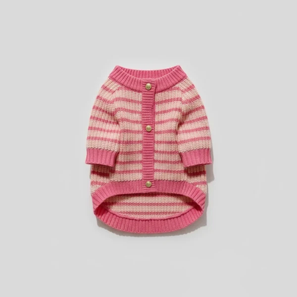 Pull Rose Elégant Tricoté Pour Teckel