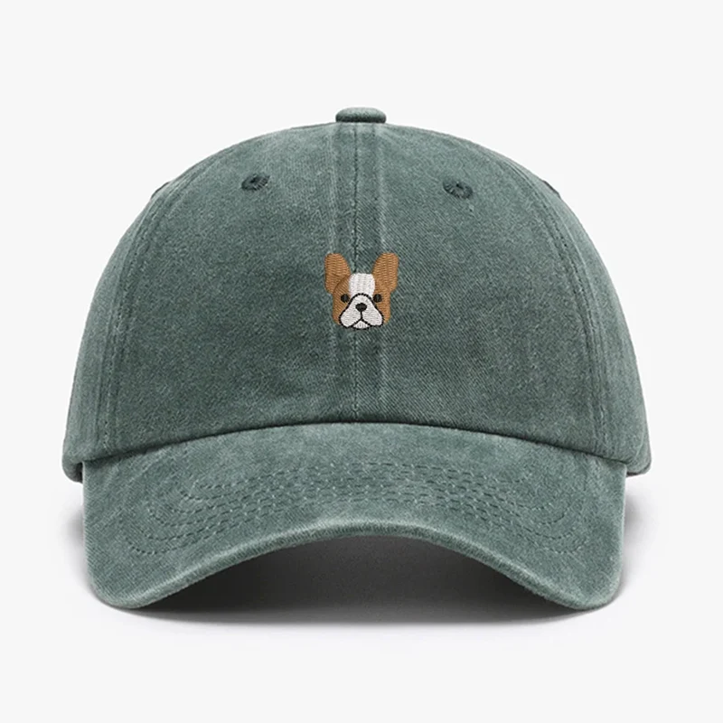 Casquette Brodée Motif Bulldog Français
