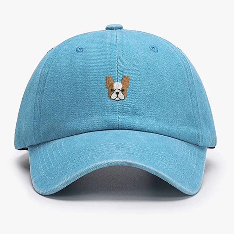 Casquette Brodée Motif Bulldog Français