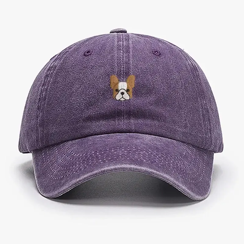 Casquette Brodée Motif Bulldog Français