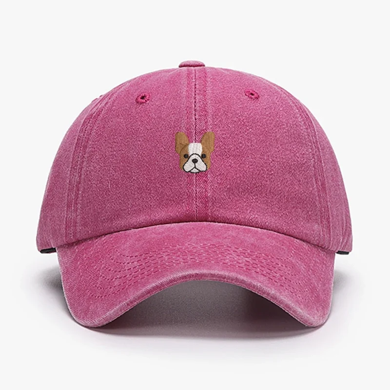Casquette Brodée Motif Bulldog Français