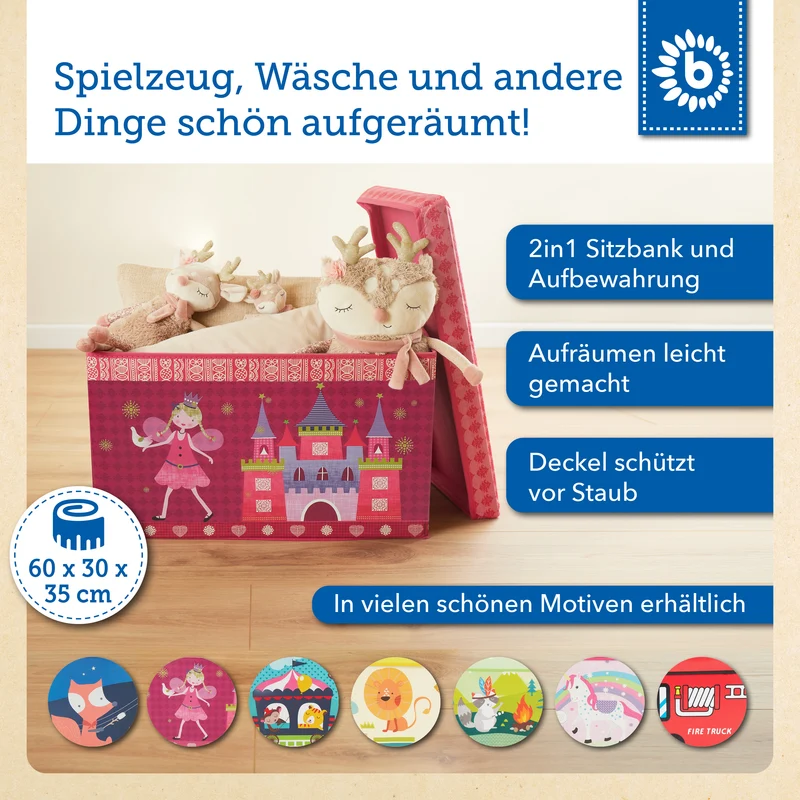 2in1 Staubox & Sitzbank Prinzessin
