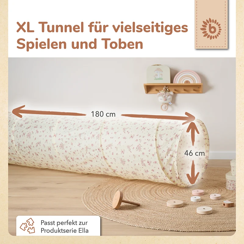 Pop Up Spieltunnel Vintage Flowers