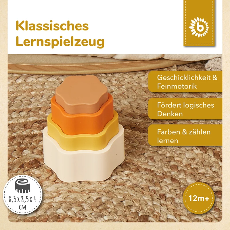 Silikon Stapelspiel Blume Chocolate Bliss